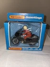 Matchbox Lesney Superkings K-82 BMW Motorcycle- black with red rider, boxed