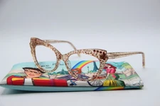 NEW FRANCIS KLEIN PAGNE N43 CLEAR BROWN CRYSTALS AUTHENTIC FRAMES EYEGLASSES