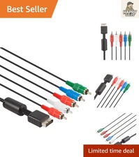 High-Definition 6FT AV Cable Compatible with PS2/PS3 - Durable & Easy Setup