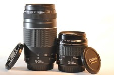 TWO Canon EF lens SET 35-80mm USM & 75-300mm ...