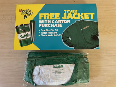 SALEM Fresh Wrap Vintage Green Tyvek Fabric Windbreaker Size XL-  SEALED PAK
