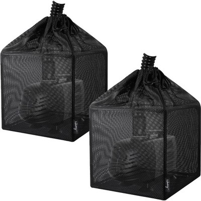 Pond Filter Bag, Pump Barrier Mesh for Outdoor Water Fish Ponds 7''x 2 Pack
