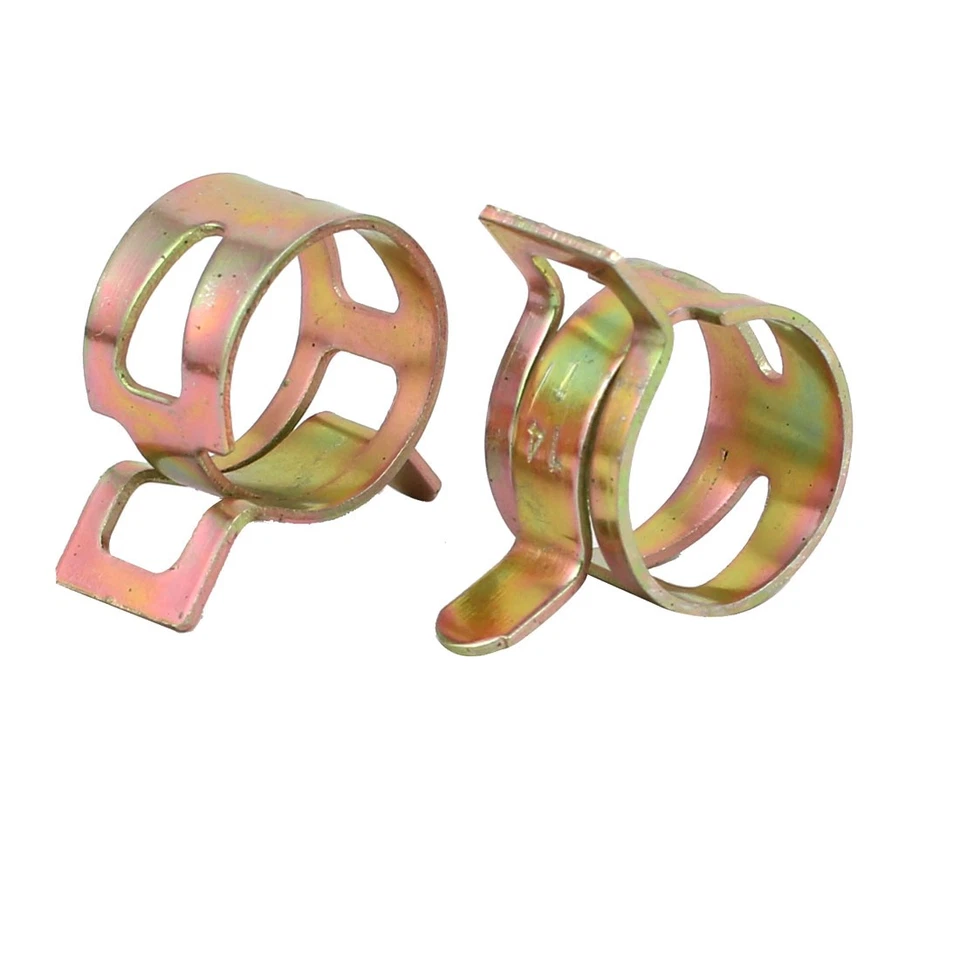 20 Pcs 14mm Spring Band Type Action Fuel Hose Pipe Air Clamp Bronze Tone Foto 3 de 3
