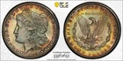 1899-O Morgan Dollar $1 - PCGS MS65 - Rainbow Dual Side Toning