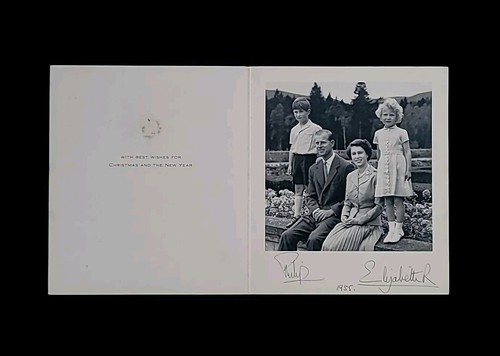 1955 Reine Elizabeth II Signé Royal Carte Photo Document Royalty Prince Philip - Photo 5 sur 24