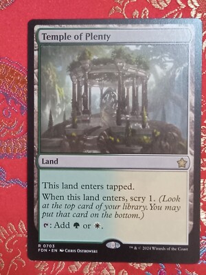 Temple of Plenty Foundations Magic The Gathering Rare Card MTG CCG