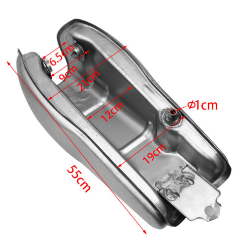 2.4 Gallon 9L Motorcycle Fuel Gas Tank Cafe Racer for BMW Honda Yamaha Suzuki - Picture 3 of 12
