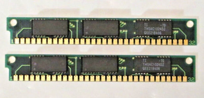 Vintage 2MB (2 x 1MB) Used NEC 30Pin 3 Chip SIMM Memory Modules 424400 ...