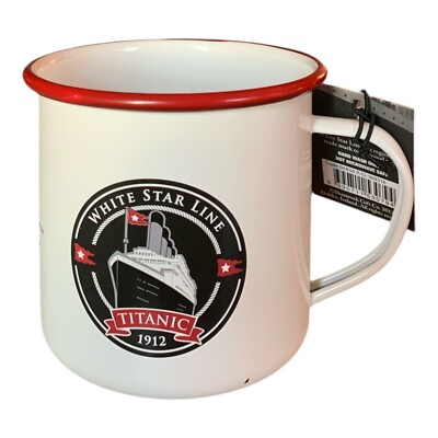 Titanic 1912 Emaille Becher White Star Line Authentic Kaffee Tee Sammlerstück Geschenk