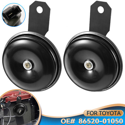Pair of Car Motorcycle High & Low Tone Disc Horn Speaker Loud Voice For Toyota 