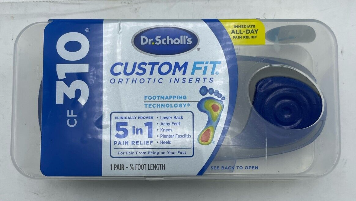 Dr. Scholl's Custom Fit Orthotic Inserts 5-in-1 Pain Relief CF310 3/4 ...