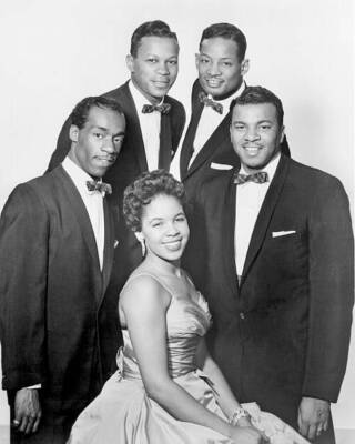 Herb Reed Dave Lynch Tony Williams etc The Platters pose 1955 OLD PHOTO ...