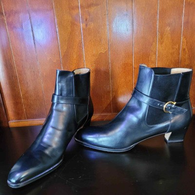 Salvatore Ferragamo Cuero Negro Botas al Tobillo Rowena Botines Gancini  para mujer 8.5 | eBay