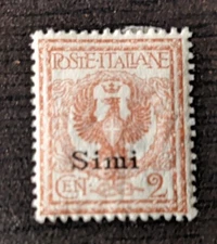 Italy-Aegean Islands.-Simi  Scott's # 1. MH.  sal's stamp store.