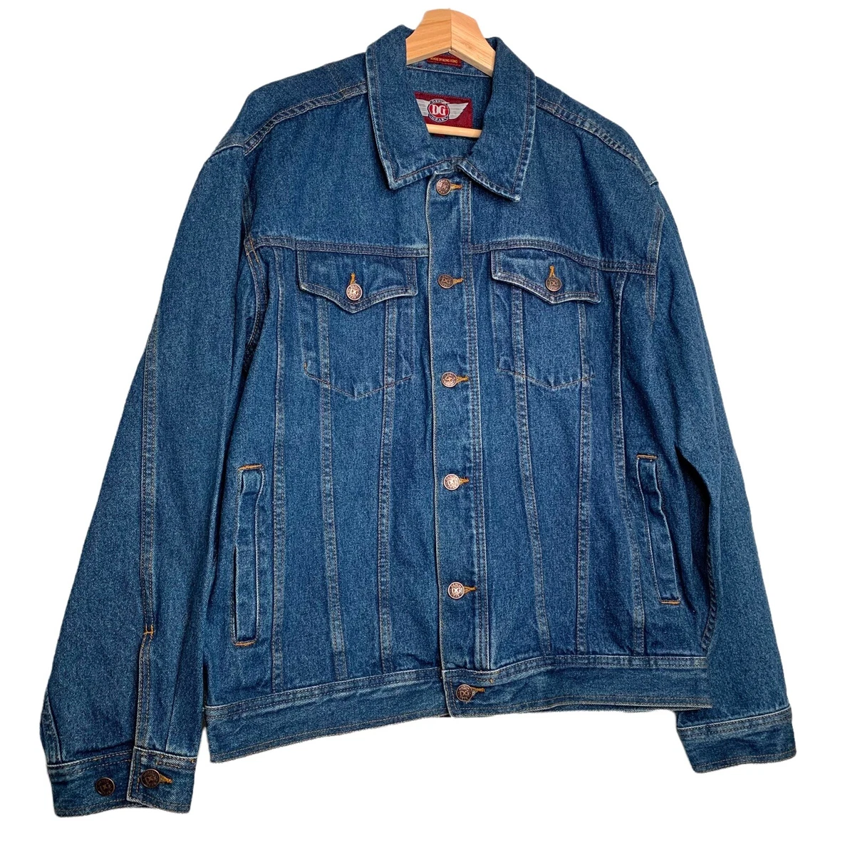 Denim Gear Vintage Denim Jacket Mens Medium Blue 1980s Size Large