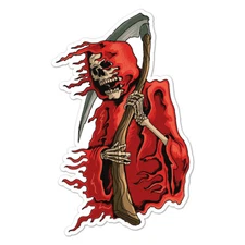 Grim Reaper Death, Vinyl Decal Sticker, Indoor Outdoor, 3 Sizes, #8648