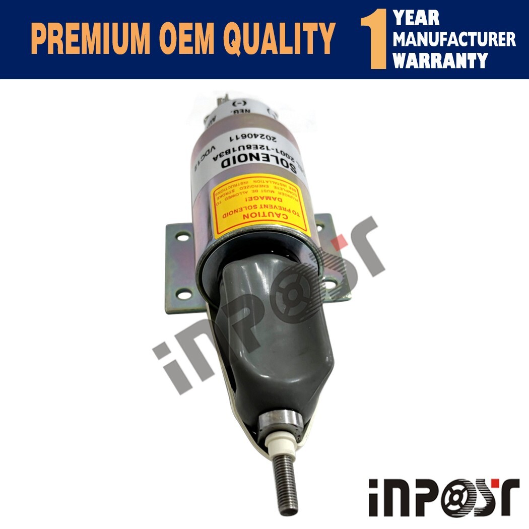 12V 2001-12E8U1B3A Fuel Shutoff Stop Solenoid Valve For Woodward 3 Terminals