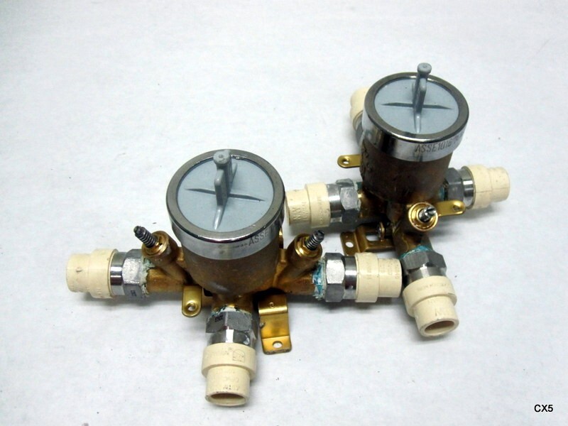 Pair of Masco Brass Shower Valve ASSE 1016 with Pipe Fittings eBay