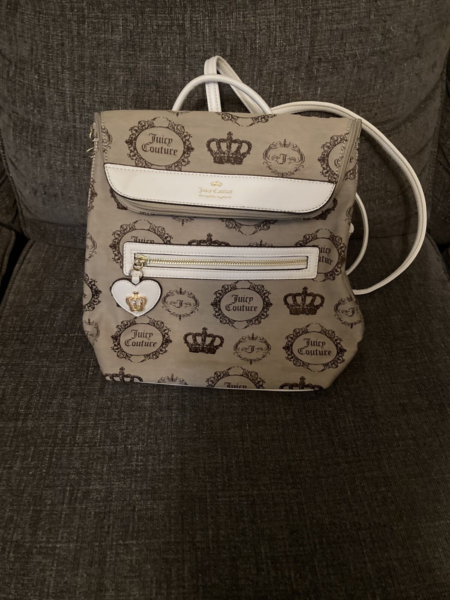 JUICY COUTURE LOGO MINI BACKPACK PURSE BAG BROWN /WHITE | eBay display picture 3