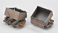 On30/On2/On18 DB Narrow Gauge Ore Car 2 Cars Kit Mining Wagon Tipper Dumper 0e