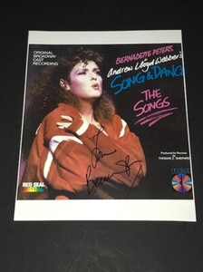 Actress and Singer Bernadette Peters Autographed Item (JSA)