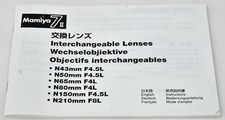 MAMIYA 7II Lens Guide