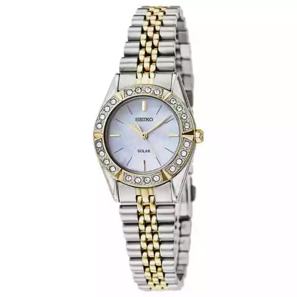 Seiko solar mother of pearl watch sales