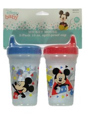 Disney Mickey Mouse Baby Boys' 2-Pack 10 Oz. Spill-Proof Cup - black/red, one si