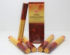 Hem Oodh-Sandalwood Incense Bulk 6 x 20 Stick Box, 120 Sticks Agarwood Agar Wood