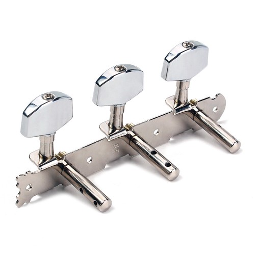 3R3L Inline Acoustic Guitar Tuning Pegs Locking Tuner Machine Heads Key Chrome - Picture 5 of 8
