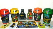 McDonald 2017 Lego Group DC Comics BATMAN MOVIE TOYS CUPS TINS STICKERS PUZZLE