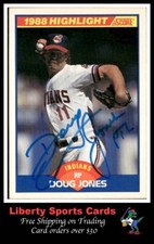 1989 Score Doug Jones #656 Authentic Autographed Card Cleveland Indians