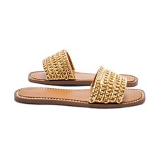 INC International Concepts Women's Pelle Flat Slide Sandals