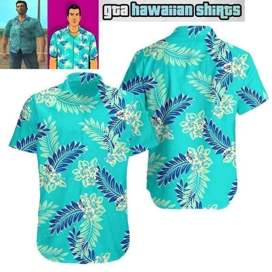 Tommy Vercetti Hawaiian Shirt, Aloha Shirt sold by Cabdiraxmaan