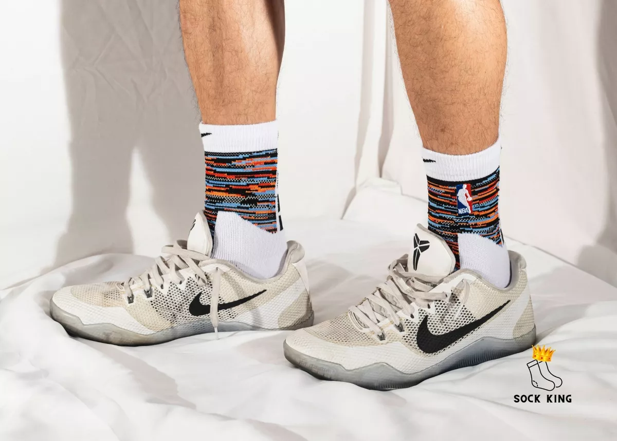 Nike NBA Elite Socks - Full and Mid - Brooklyn Nets Coogi Black and White