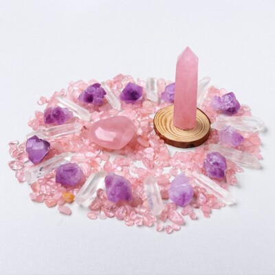 Heilkristalle Set - 12 natürliche Chakra Kristalle und Mineralsteine 