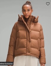Lululemon Wunder Puff Jacket Roasted Brown Women Size Uk 4 (us 0)