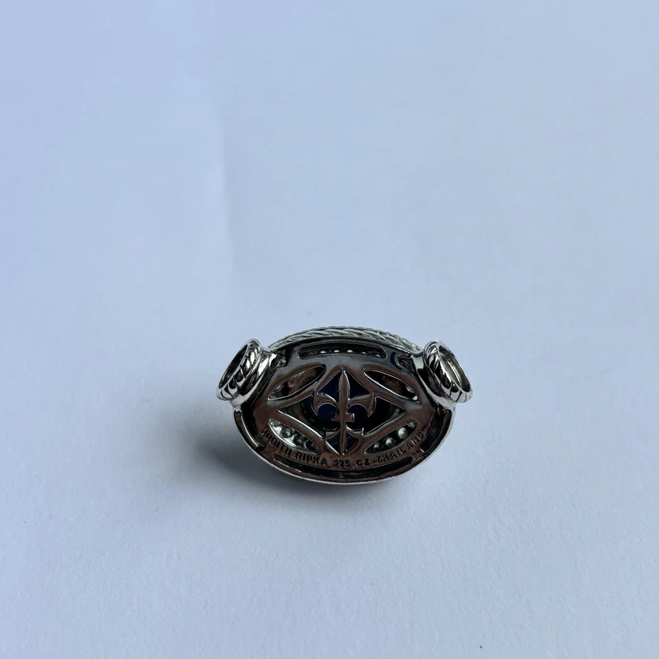 Collar con cordón de seda de plata esterlina JUDITH RIPKA colgante turquesa y diamante Foto 4 de 4