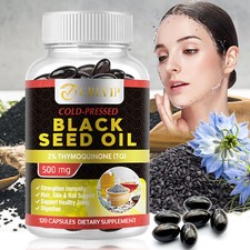 Black Seed Oil -100 Organic Pure Cold Pressed Cumin Nigella Sativa Thymoquinone