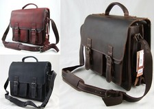 GreenBurry Aktentasche XXL 39*33*21 Büffel-Leder Lehrer-Tasche Aktenmappe 1128