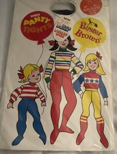 Vintage Buster Brown Sheer Panty Tights Sz 1-2 navy Blue Paper Dolls Clothes NOS