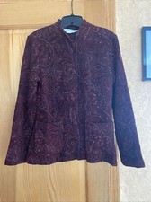 Orvis long sleeve Burgundy tapestry jacket. Button front. Size XS