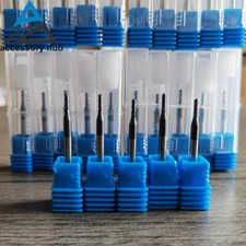 5x 4Flute 1/16" x 1/8" x 1/4" x 1-1/2" Ball Nose End Mills Carbide AlTiN Coated