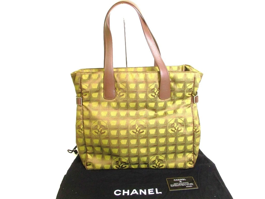 chanel tote bag green leather