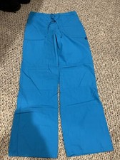 Scrub Star Pants Women's Size Small Blue Elastic Waist Drawstring Medical