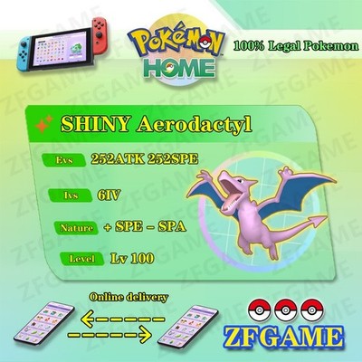  6IV SHINY Aerodactyl + EVS  POKEMON HOME Champions Online delivery 