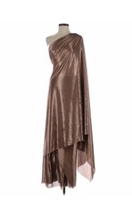 Elegant Long Gold Sparkle Drape Dress