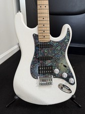 Partscaster Stratocaster E-Gitarre HSS White Chrome Hardware