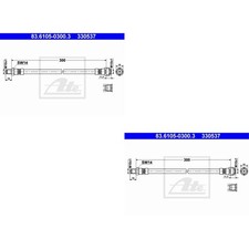 2x ATE Bremsschlauch Hinterachse für Mercedes-Benz M-Klasse W163 ML 270 CDI