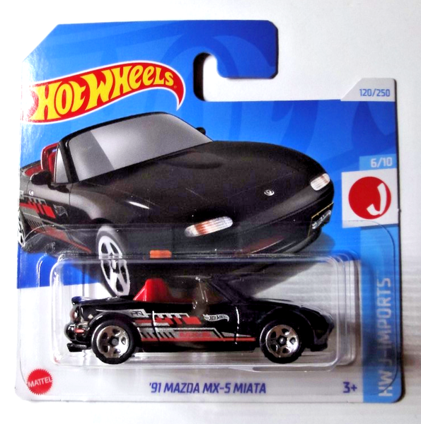 Hot Wheels - '91 Mazda MX-5 Miata - Short Card - Hw J-Imports 2024 - HTC47-image